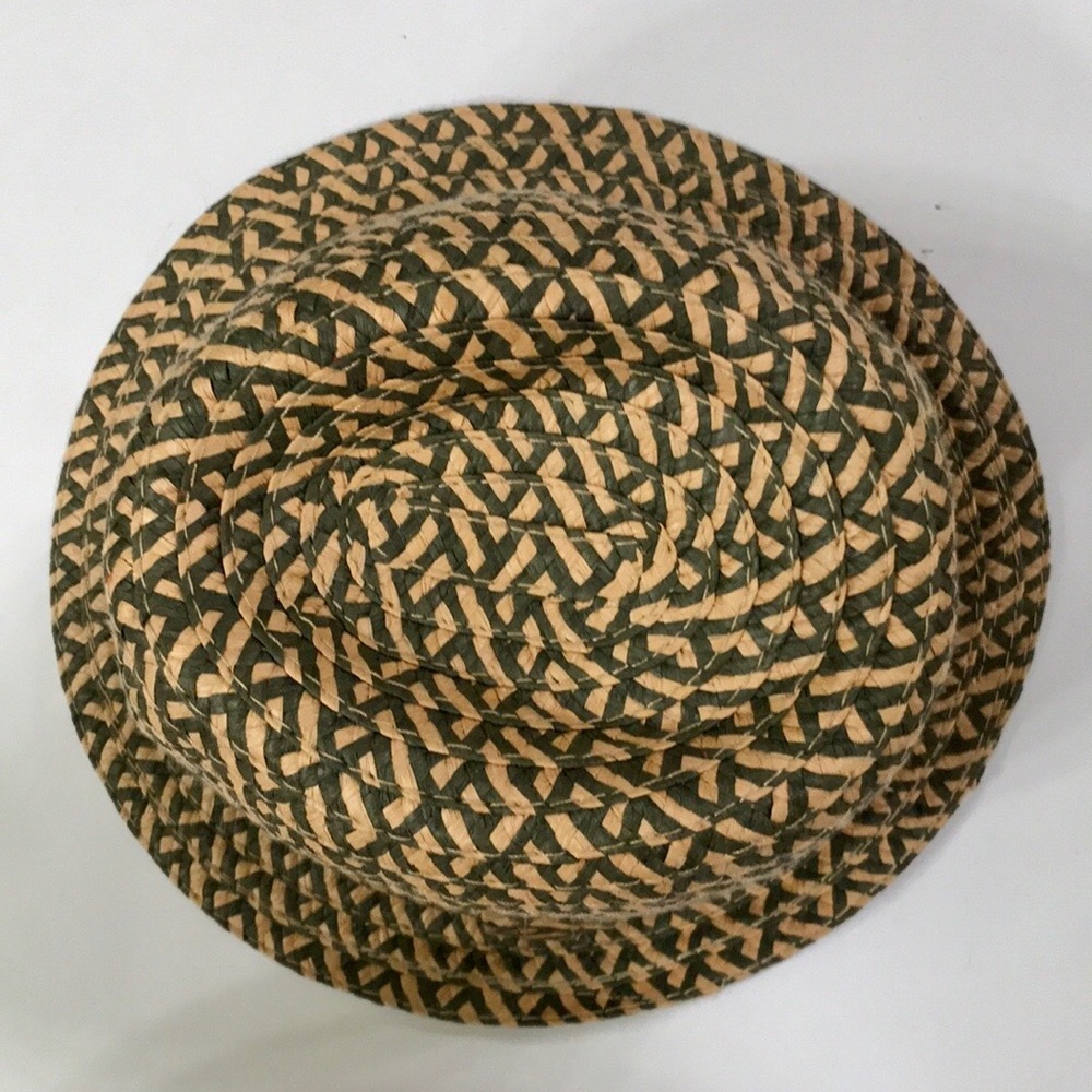 Straw Bucket Hat Chevron Pattern - image 4